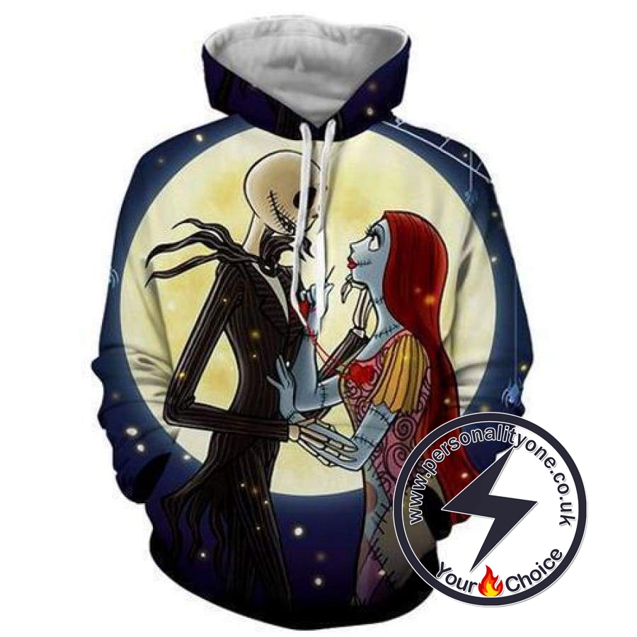 The Nightmare Before Christmas Jack And Sally Affectionate Hoodie