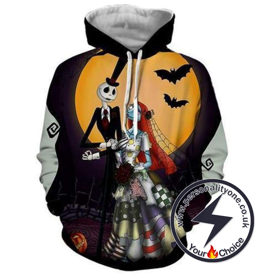 The Nightmare Before Christmas Jack And Sally Wedding Ceremony Hoodie