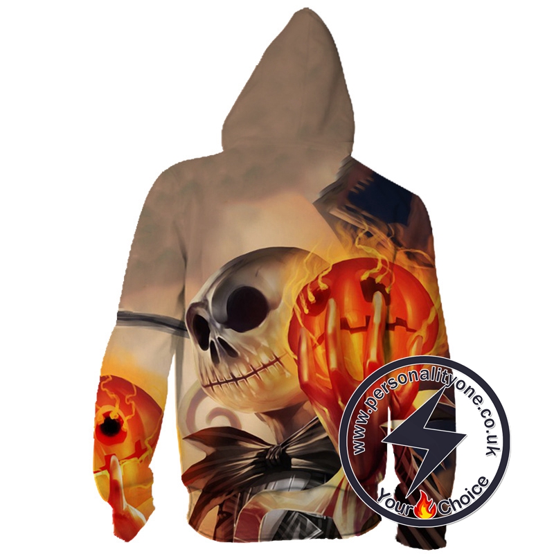 The Nightmare Before Christmas Jack Skellington And The Pumpkin King Zip Up Hoodie