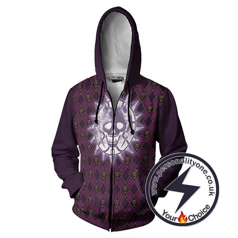 JoJo's Bizarre Adventure - Kira Yoshikage Symbol Unisex Zip Up Hoodie Jacket