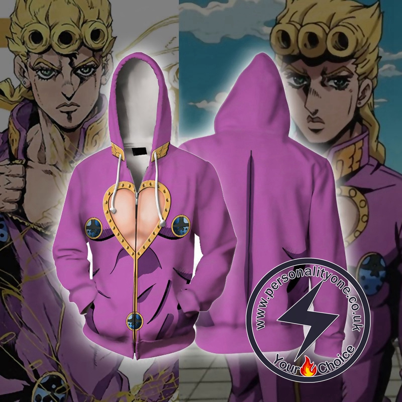 Jojo's Bizzare Adventure Golden Wind Giorno Giovanna Cosplay Hoodie Jacket