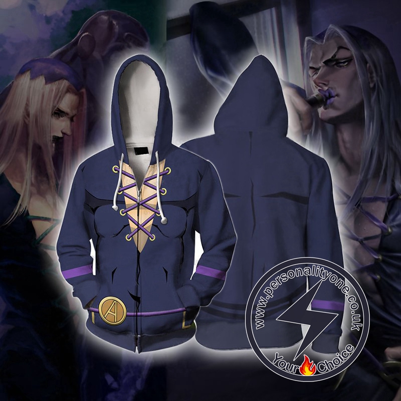 Jojo's Bizzare Adventure Golden Wind Leone Abbacchio Cosplay Hoodie Jacket