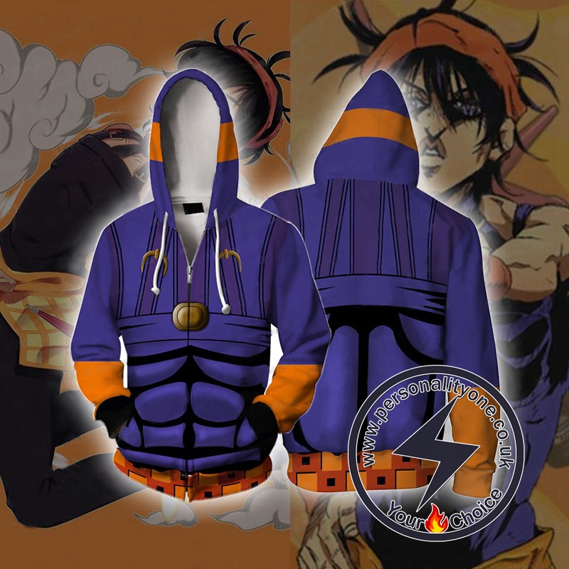 Jojo's Bizzare Adventure Golden Wind Narancia Ghirga Cosplay Hoodie Jacket