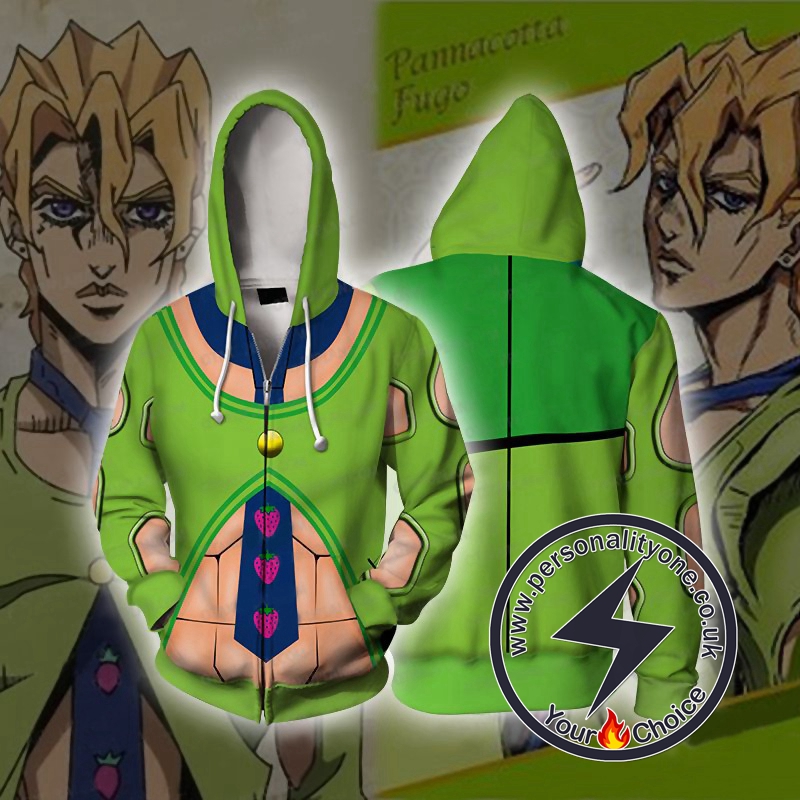 Jojo's Bizzare Adventure Golden Wind Pannacotta Fugo Cosplay Hoodie Jacket