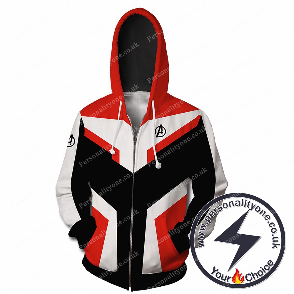 The Avengers 4 Avengers: Endgame the Advanced Tech Suits Orange Suit Cosplay Zip Up Hoodie Jacket