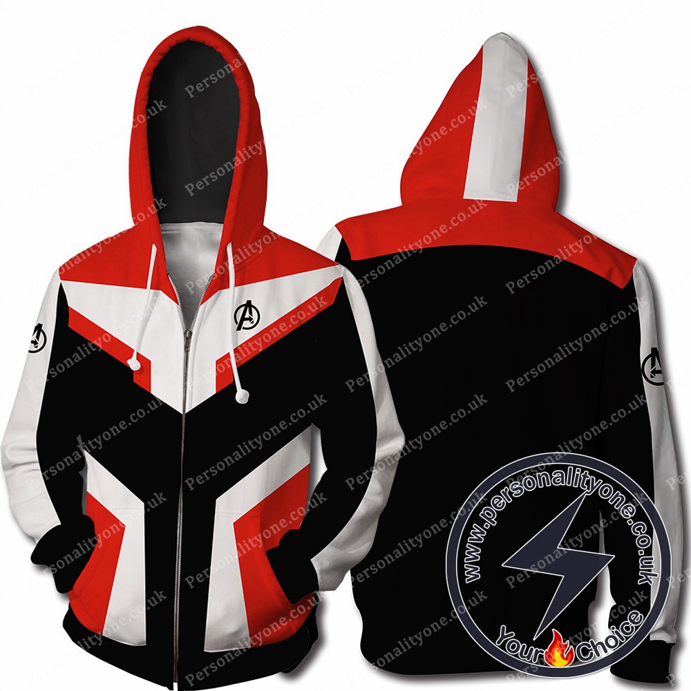 The Avengers 4 Avengers: Endgame the Advanced Tech Suits Orange Suit Cosplay Zip Up Hoodie Jacket