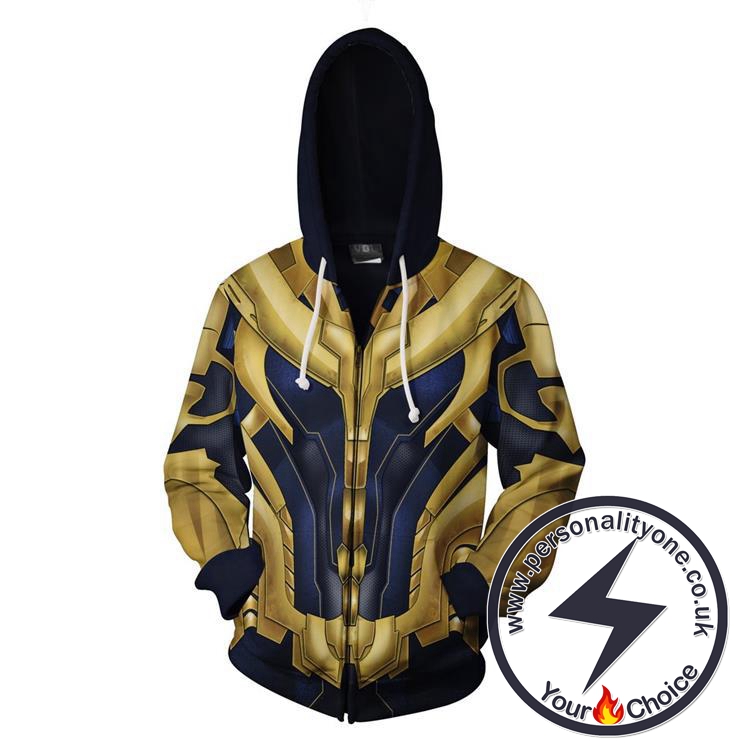 The Avengers 4 Avengers: Endgame the Advanced Thanos Cosplay Zip Up Hoodie Jacket