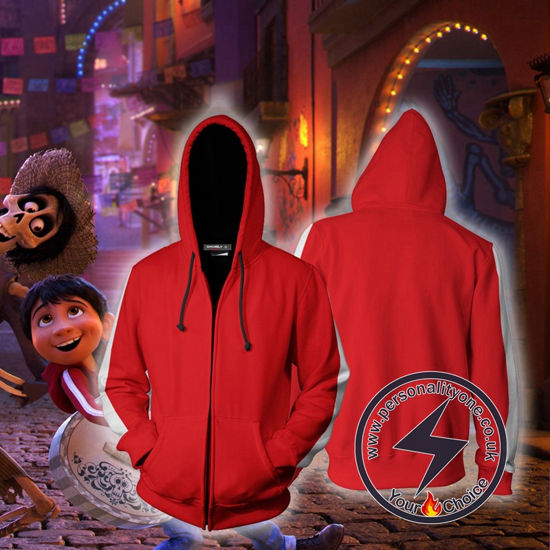 Coco Miguel Rivera Cosplay Zip Up Hoodie Jacket