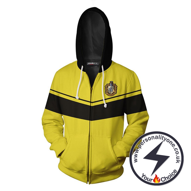 Harry Potter Hufflepuff Cosplay Zip Up Hoodie Jacket