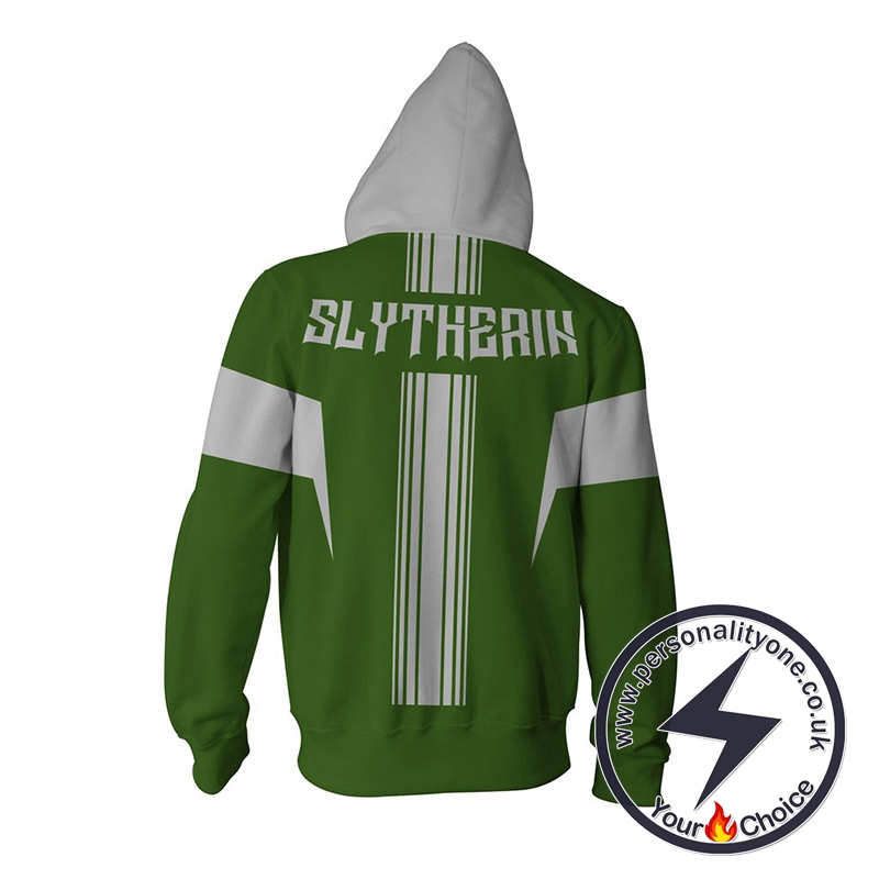 Harry Potter Slytherin Cosplay Zip Up Hoodie Jacket