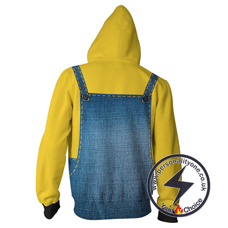 Minions Cosplay Zip Up Hoodie Jacket