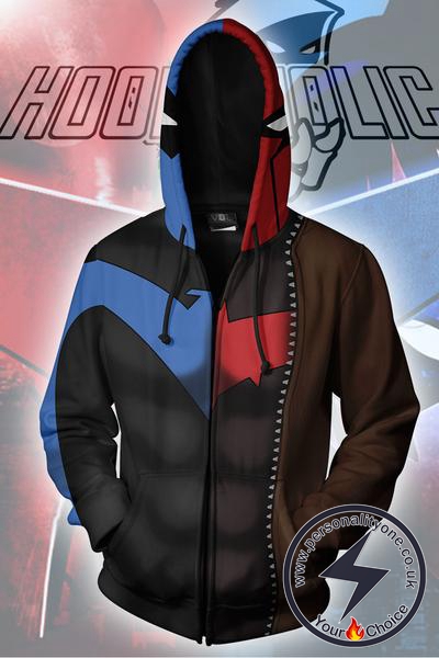 Red Hood-Nightwing Zip Hoodie