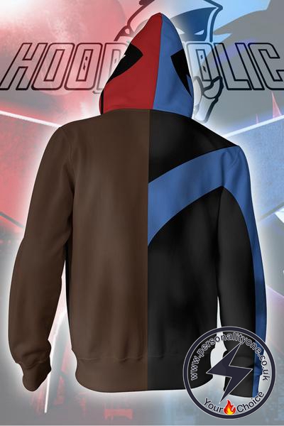 Red Hood-Nightwing Zip Hoodie