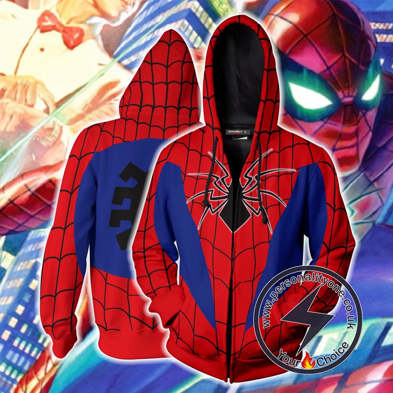 Spider-Armor MK IV Cosplay PS4 Zip Up Hoodie Jacket