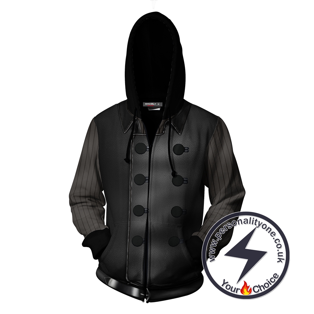 Spider-Man Noir Cosplay Zip Up Hoodie Jacket