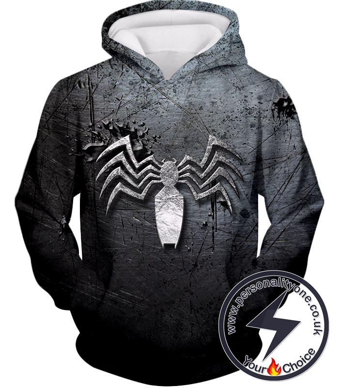 Awesome 3D Symbiotic Venom Logo Hoodie