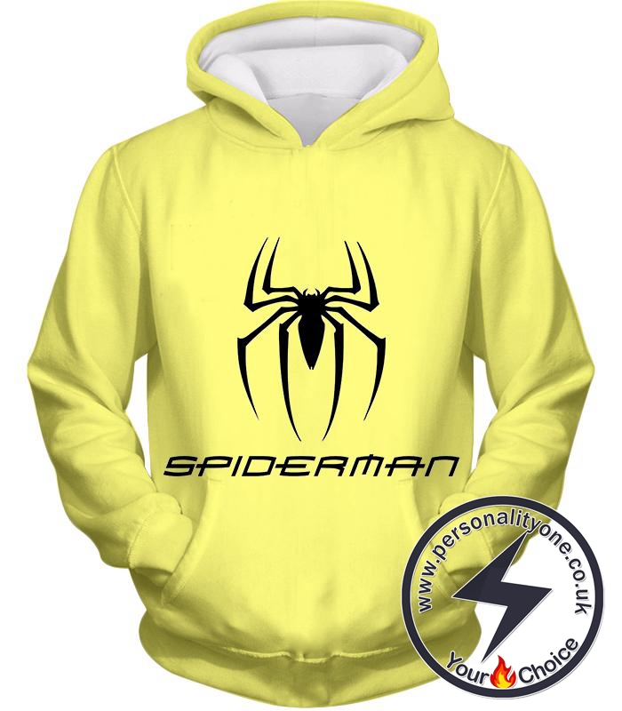 Awesome Spiderman Logo Promo Yellow Hoodie