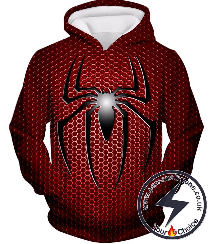 Awesome Spiderman Logo Red Spotted Hoodie