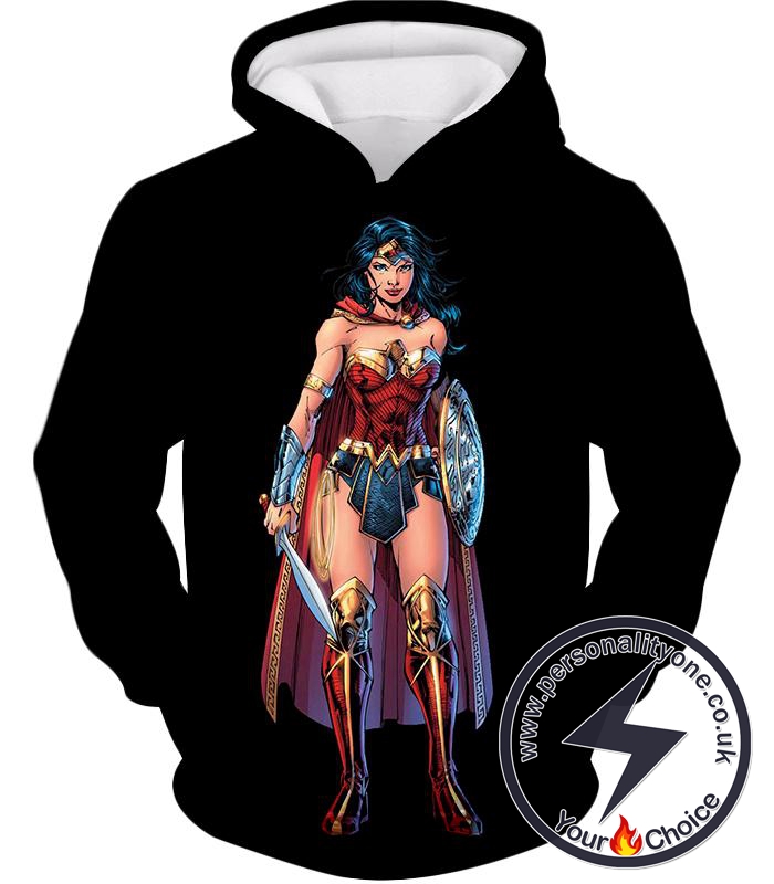 Best Amazonian Warrior Wonderwoman Cool Black Hoodie