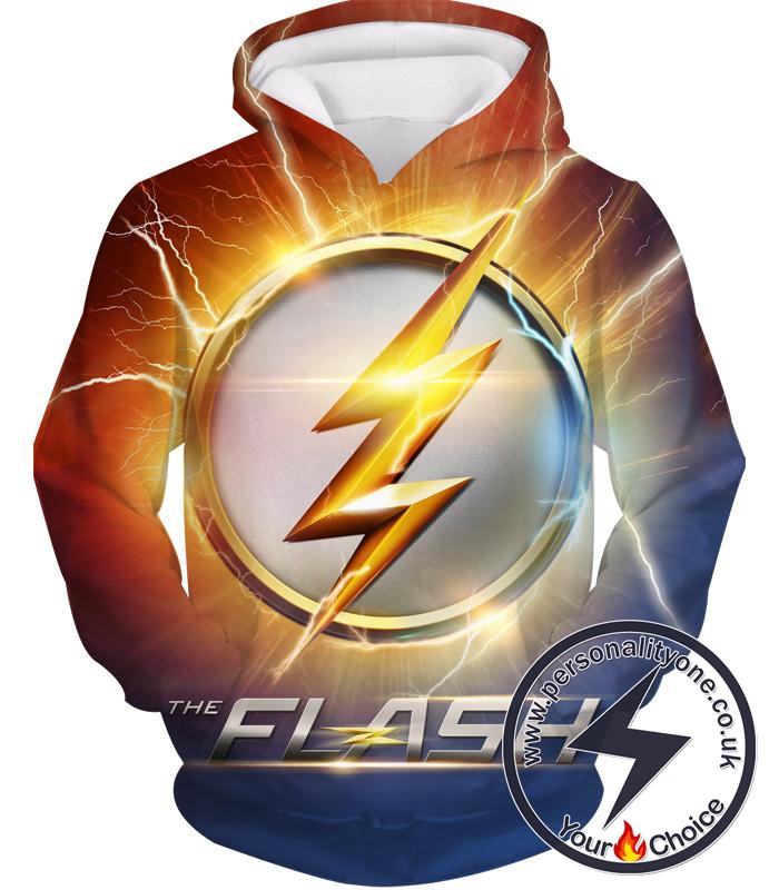 DC Comics The Flash Symbol Hoodie - Superhero 3D Hoodies And Clothing