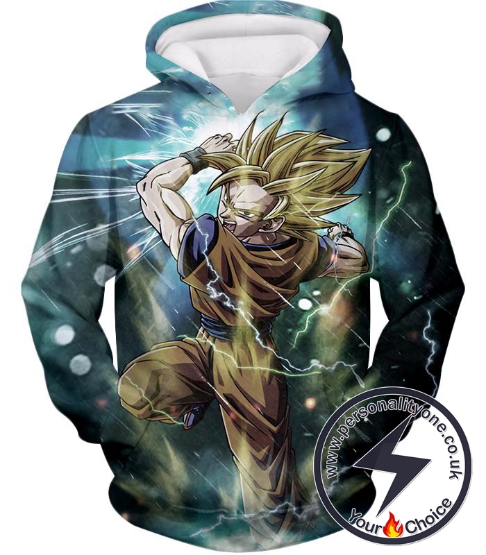 Dragon Ball Super Amazing Goku Super Saiyan 2 Action Anime Hoodie