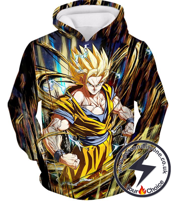 Dragon Ball Super Awesome Fighter Super Saiyan 2 Goku Amazing Anime Graphics Hoodie