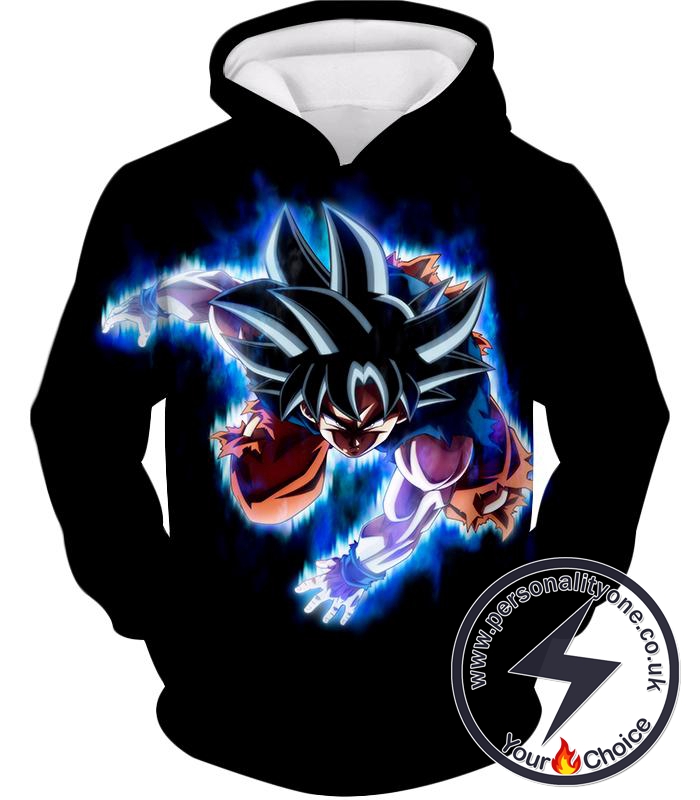 Dragon Ball Super Awesome Goku Ultra Instinct Action Promo Cool Black Hoodie