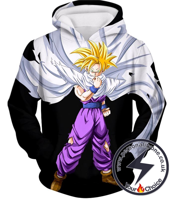 Dragon Ball Super Extremely Cool Gohan Full Super Saiyan Awesome Promo Black Hoodie