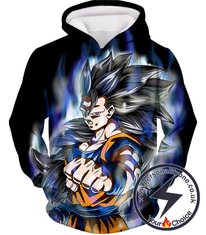 Dragon Ball Super Goku Ultra Instinct Super Saiyan 3 Awesome Action Black Hoodie