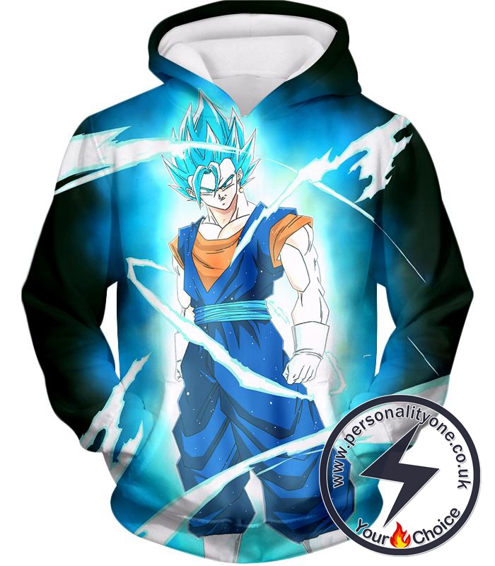 Dragon Ball Super Incredible Fusion Technique Vegito Super Saiyan Blue Cool Promo Black Hoodie