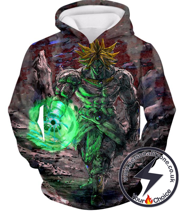 Dragon Ball Super Incredible Power Legendary Super Saiyan Broly Cool Blur Graphic Hoodie