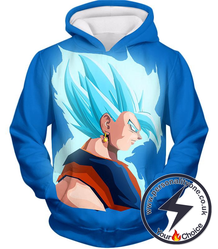 Dragon Ball Super Super Cool Fusion Vegito Super Saiyan Blue Godly Form Promo Blue Hoodie