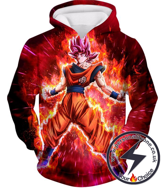 Dragon Ball Super Super Saiyan God Goku Ultimate Power Rising Cool Anime Hoodie