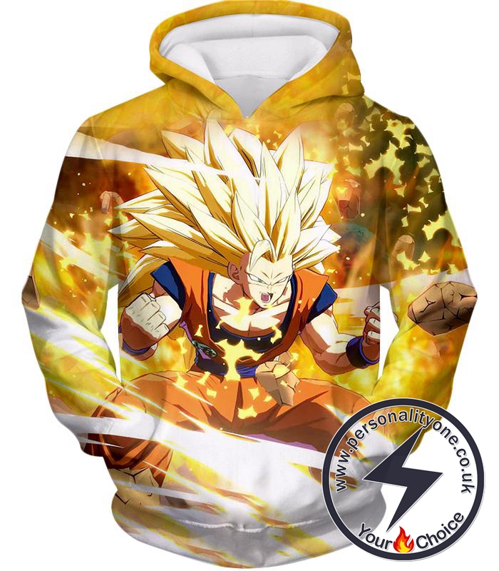 Dragon Ball Super Ultimate Goku Power Rising Super Saiyan 3 Action Hoodie