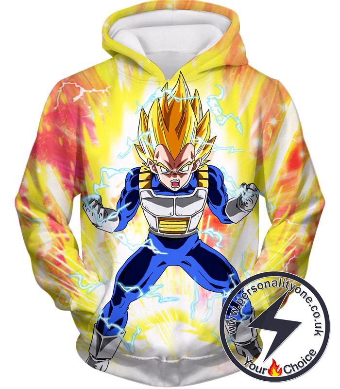 Dragon Ball Super Ultimate Warrior Vegta Super Saiyan 2 Amazing Power Action Hoodie