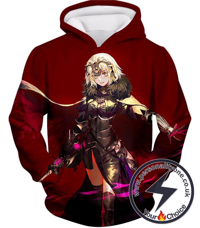 Fate Stay Night Beautiful Blonde Jeanne Red Action Hoodie