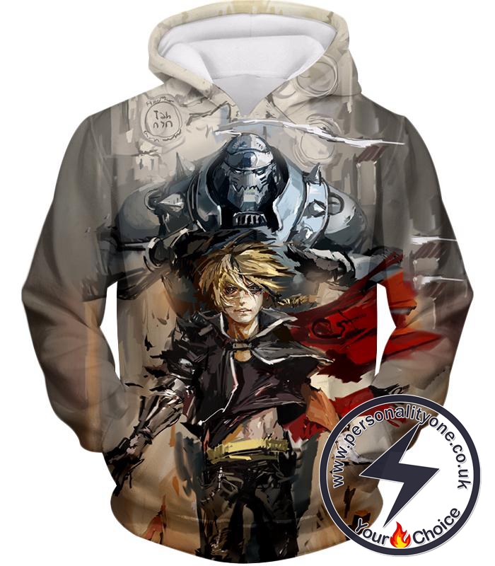 Fullmetal Alchemist Amazing Elrich Brothers Edward x Alphonse Awesome Anime Art Hoodie