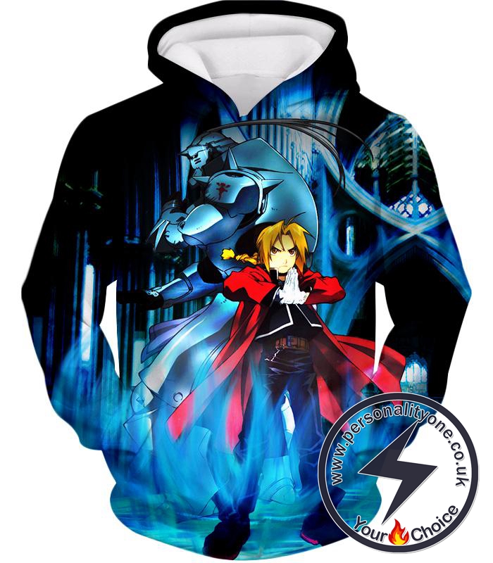 Fullmetal Alchemist Brothers Forever Edward Elrich x Alponse Elrich Cool Anime Action Hoodie