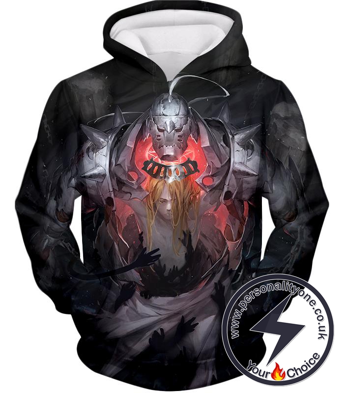 Fullmetal Alchemist Brothers Together as One Edward x Alphonse Best Anime Poster Hoodie