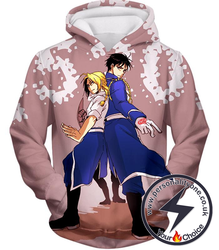 Fullmetal Alchemist Fighting Together Alchemy Heroes Edward x Roy Amazing Anime Hoodie