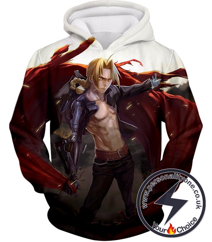 Fullmetal Alchemist Fullmetal Alchemist Edward Elrich Cool Anime Pose Hoodie