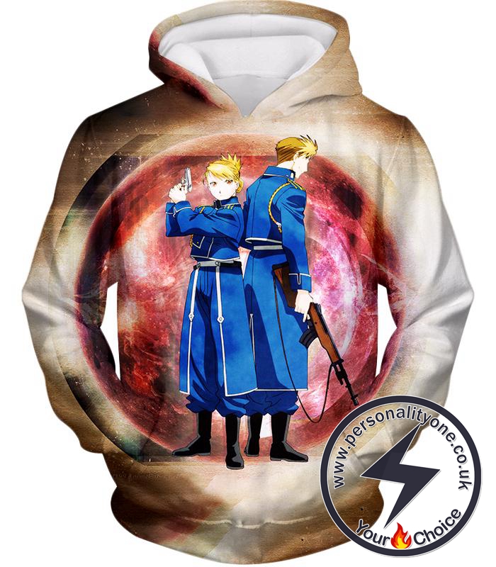 Fullmetal Alchemist Super Cool Military Personnel Riza Hawkeye x Jean Havoc Awesome Anime Hoodie