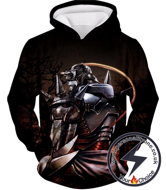 Fullmetal Alchemist Trapped in an Armour Cool Hero Alphonse Elrich Amazing Anime Graphic Hoodie