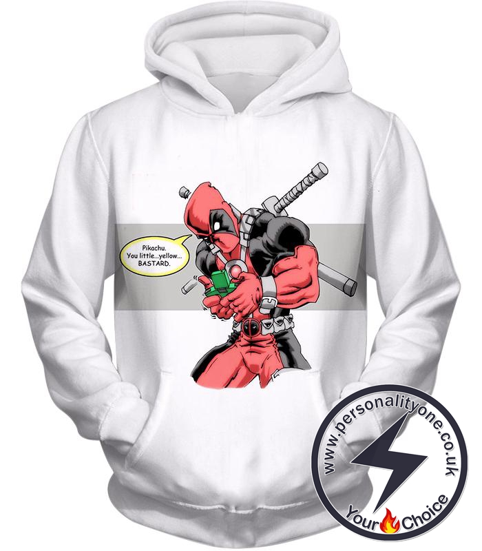 Funny X-Force Mutant Deadpool Comic Promo White Hoodie