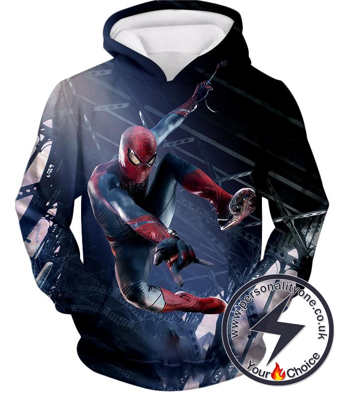 High Definition Spiderman Cool Action Hoodie