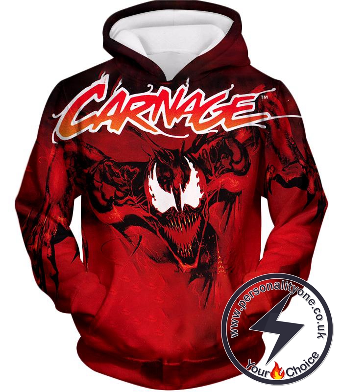 Marvels Venom Carnage Red Printed Hoodie