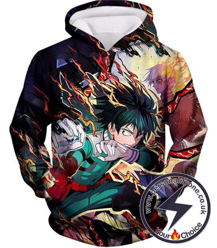 My Hero Academia Awesome Hero Izuki Midoriya One for All Quirk Hoodie