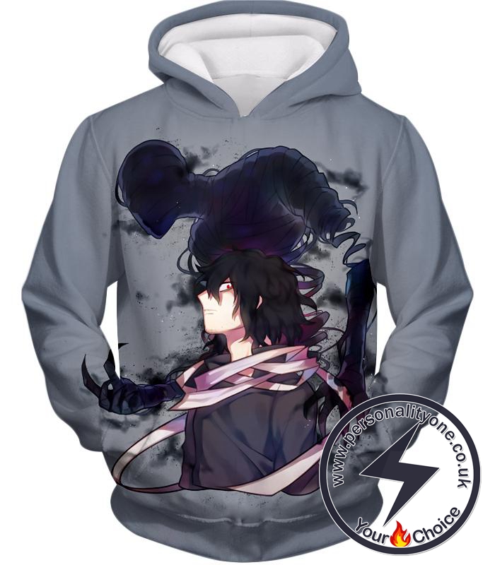 My Hero Academia Cool Demi-human X Pro Hero Eraserhead Awesome Grey Hoodie