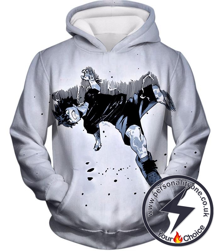 My Hero Academia Cool Izuki Midoriya AKA Deku White Fan Hoodie