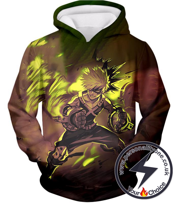 My Hero Academia Explosive Hero Katsuki Bakugo Action Hoodie